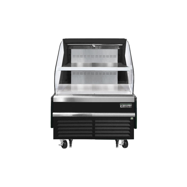Everest EOMH-36-B-35-T 37 1/4" Open Air Merchandisers, Black Exterior, 7.4 cu. ft.