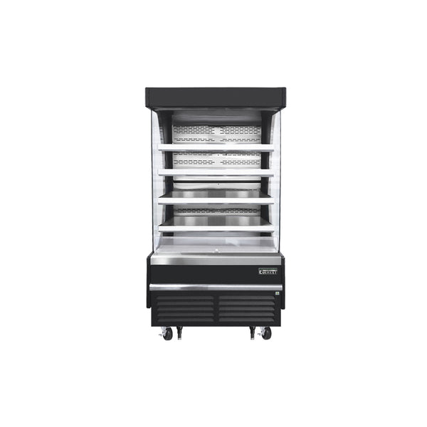 Everest EOMV-36-B-35-T 37 1/4" Open Air Merchandisers, Black Exterior, 18.2 cu. ft.