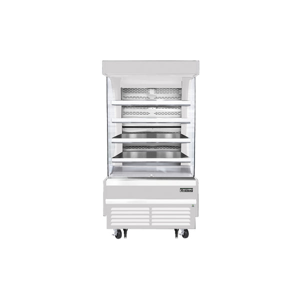 Everest EOMV-36-W-35-T 37 1/4" Open Air Merchandisers, White Exterior, 18.2 cu. ft.