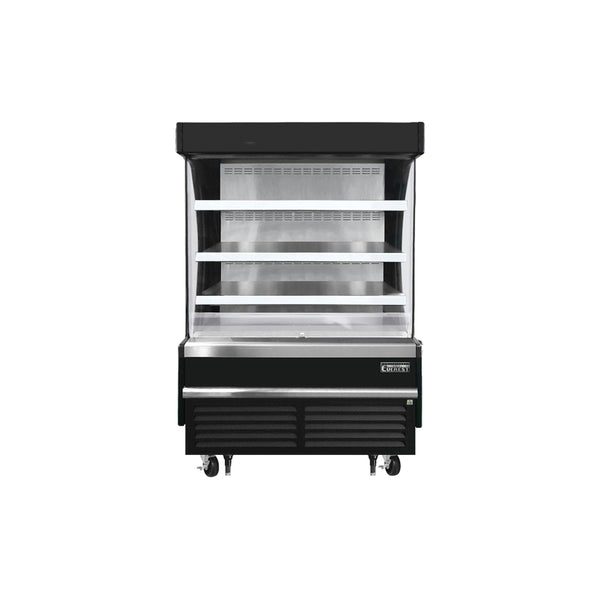 Everest EOMV-48-B-28-S 48" Open Air Merchandisers, Black Exterior, 12.2 cu. ft.