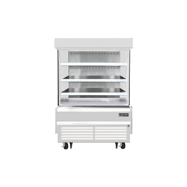 Everest EOMV-48-W-28-S 48" Open Air Merchandisers, White Exterior, 12.2 cu. ft.