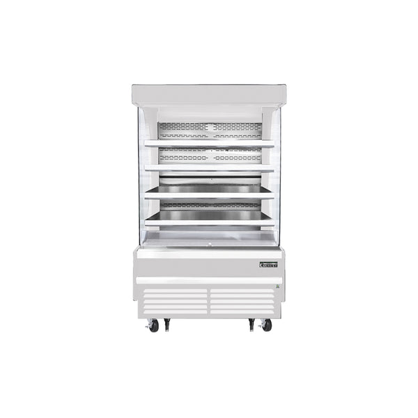 Everest EOMV-48-W-28-T 48" Open Air Merchandisers, White Exterior, 16.8 cu. ft.