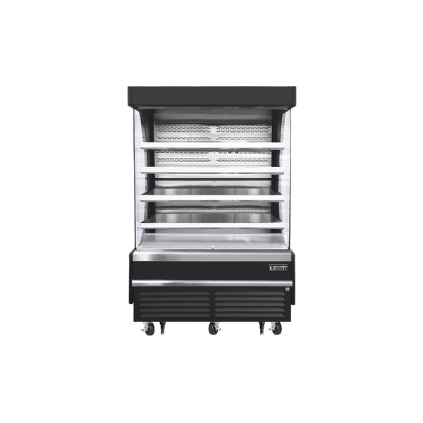 Everest EOMV-60-B-28-T 60" Open Air Merchandisers, Black Exterior, 21.2 cu. ft.