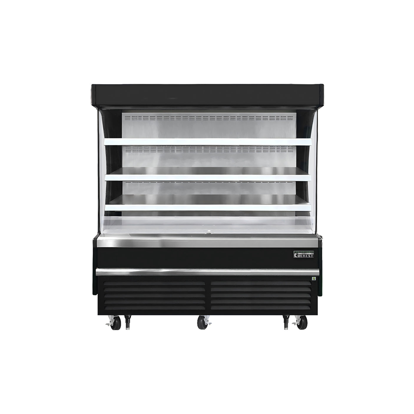 Everest EOMV-72-B-28-S 73 1/4" Black 19 cu. ft Open Air Merchandiser