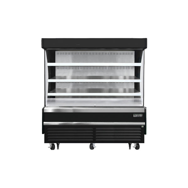 Everest EOMV-72-B-28-S 73 1/4" Open Air Merchandisers, Black Exterior, 19 cu. ft.