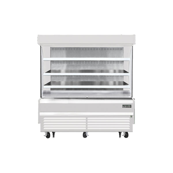 Everest EOMV-72-W-28-S 73 1/4" Open Air Merchandisers, White Exterior, 19 cu. ft.