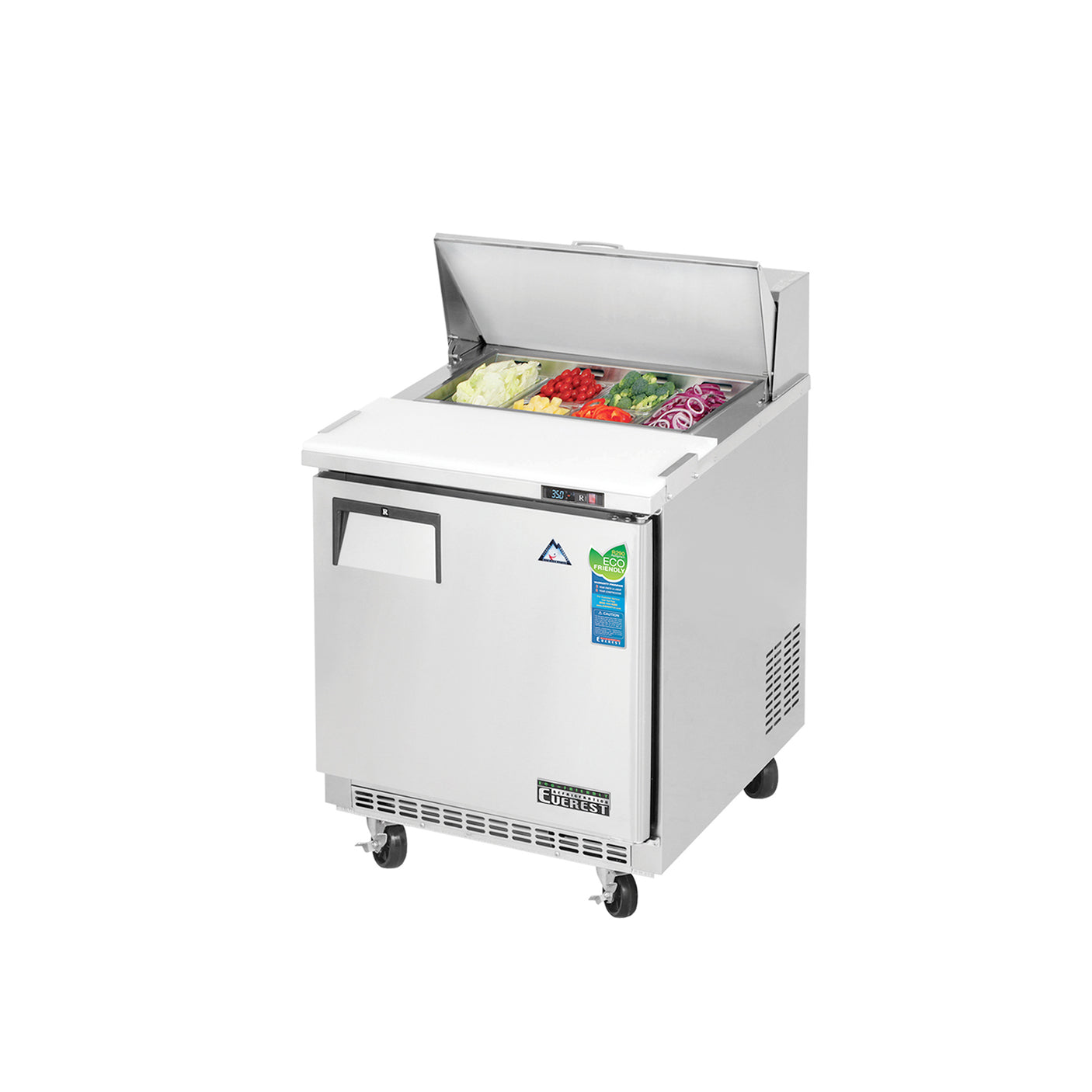 Everest EPBNR1 27 3/4" Stainless Steel Refrigerated Sandwich Salad Prep Table, 1 Solid Door