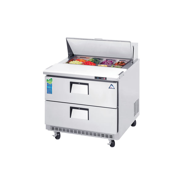 Everest EPBNSR2-D2 35 5/8" Refrigerated Sandwich Salad Prep Table 2 Drawers, Stainless Steel