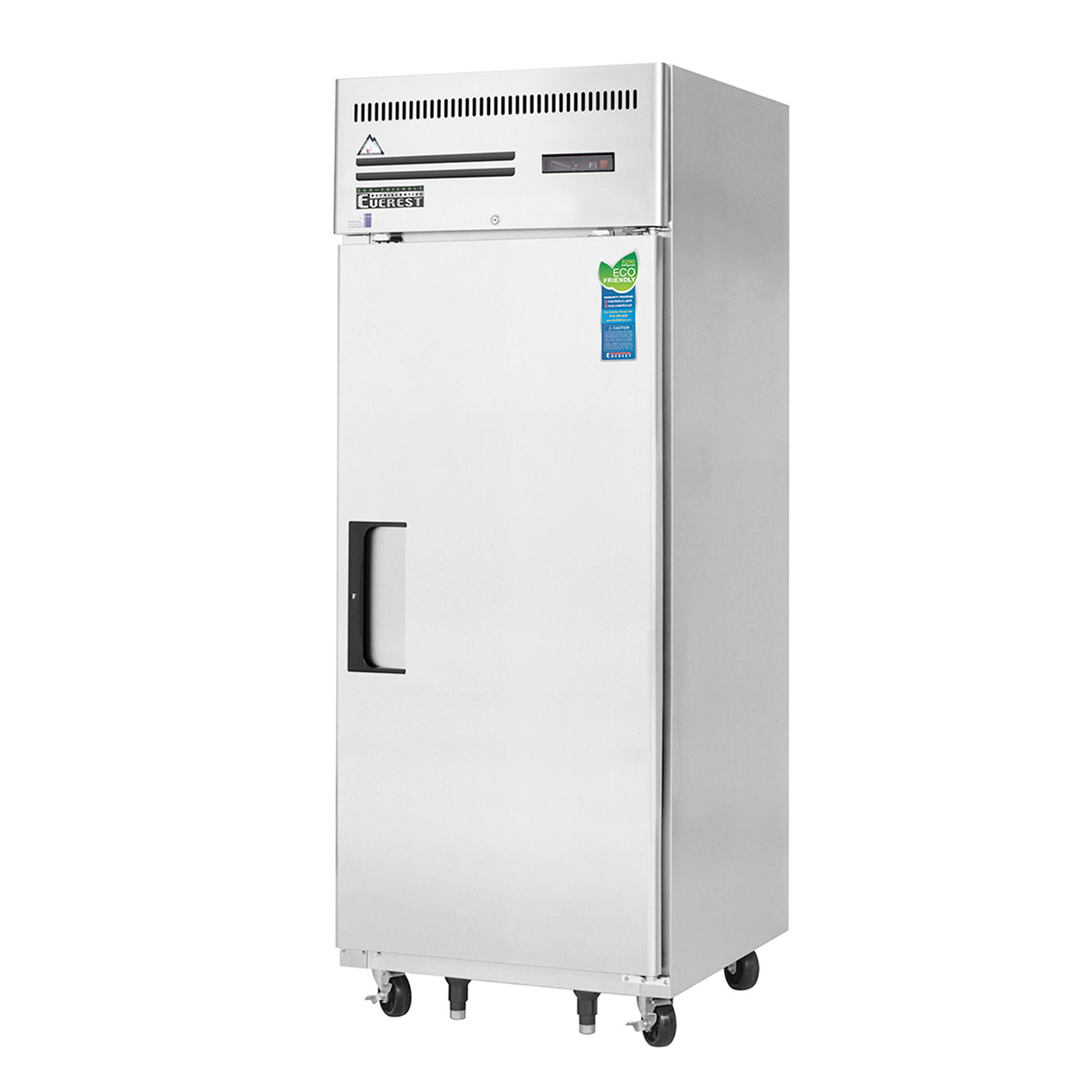 Everest ESF1 29 1/4" Stainless Steel 23 cu. ft Reach-In Freezer, Solid Full Door, Top Mount