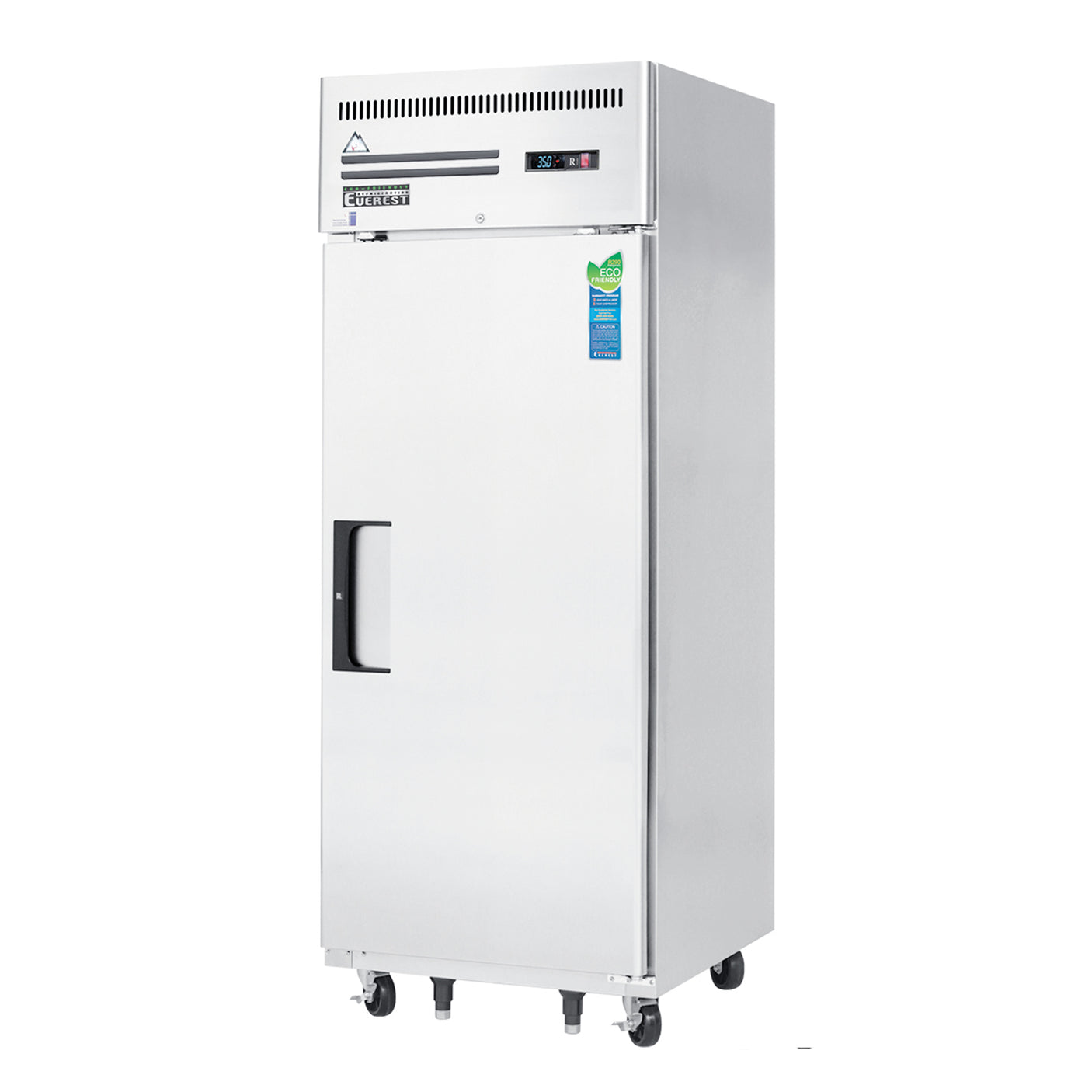 Everest ESR1 29 1/4" Stainless Steel 23 cu. ft Reach-In Refrigerator, Solid Full Door, Top Mount