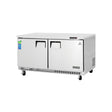 Everest Stainless Steel Undercounter Freezer, 2 Solid Doors