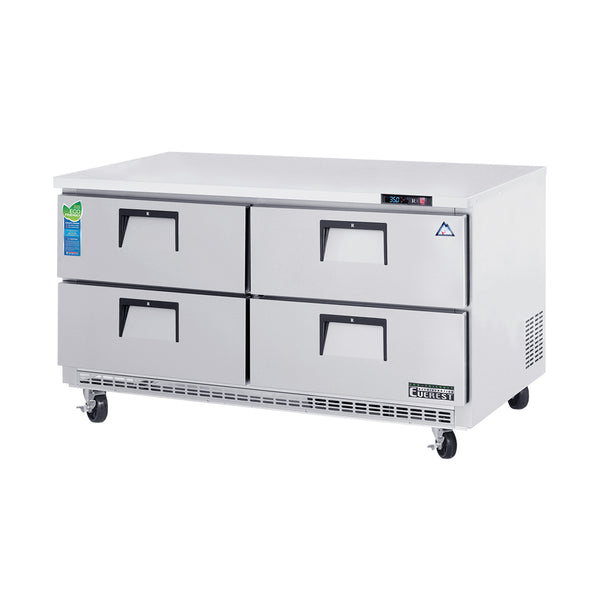 Everest ETBWR2-D4 59 1/4" Undercounter Refrigerator 4 Drawers, Stainless Steel, 18 cu. ft.