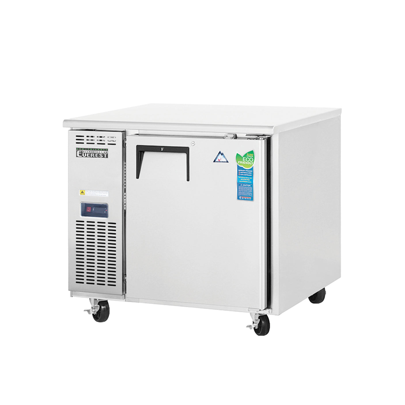 Everest ETF1-24 35 3/8" Stainless Steel 6 cu. ft Undercounter Freezer, 1 Solid Door