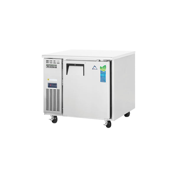 Everest ETR1 35 5/8" Undercounter Refrigerator 1 Solid Door, Stainless Steel, 9 cu. ft.