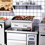 Flamaster FLM-CB24-M 24" Countertop Gas Charbroiler, NG/LPG, 70,000 BTU, 2 Burners