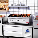 Flamaster FLM-CB36-M 36" Countertop Gas Charbroiler, NG/LPG, 105,000 BTU, 3 Burners