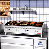 Flamaster FLM-CB48-M 48" Countertop Gas Charbroiler, NG/LPG, 140,000 BTU, 4 Burners