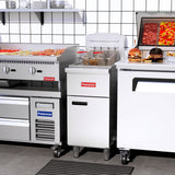 Flamaster FLM-F4-LP 15 1/2" Liquid Propane Floor Fryer, 40-50 lb, 4 Tubes, 120,000 BTU