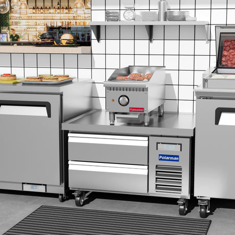 Flamaster FLM-G12-E 12" Commercial Electric Griddle - 208V/240V