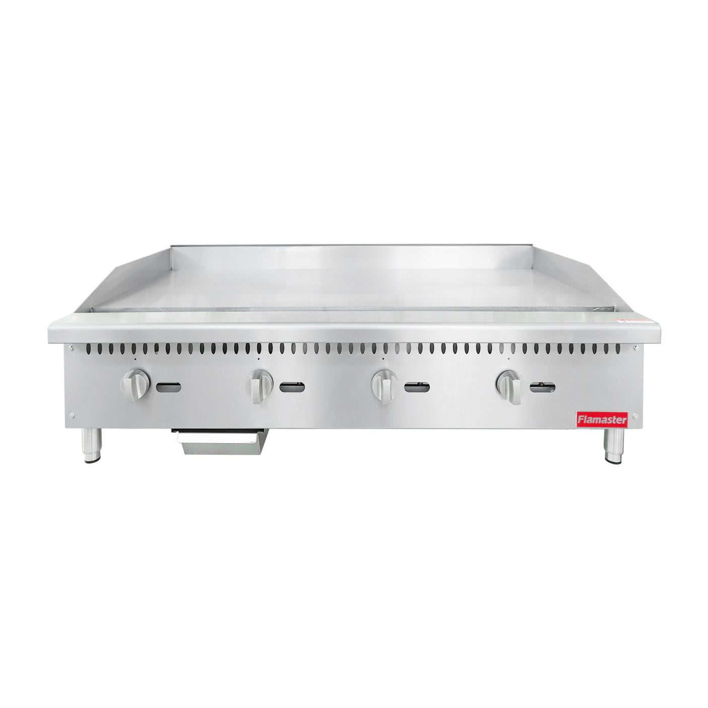 Flamaster FLM-G48-M 48" Countertop Griddle with Manual Control, NG/LPG, 120,000 BTU, 4 Burners
