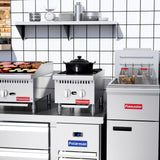 Flamaster FLM-HP12-M 12" Countertop Gas Hot Plate, NG/LPG, 50,000 BTU, 2 Burners