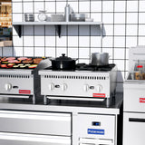 Flamaster FLM-HP24-M 24" Countertop Gas Hot Plate, NG/LPG, 100,000 BTU, 4 Burners
