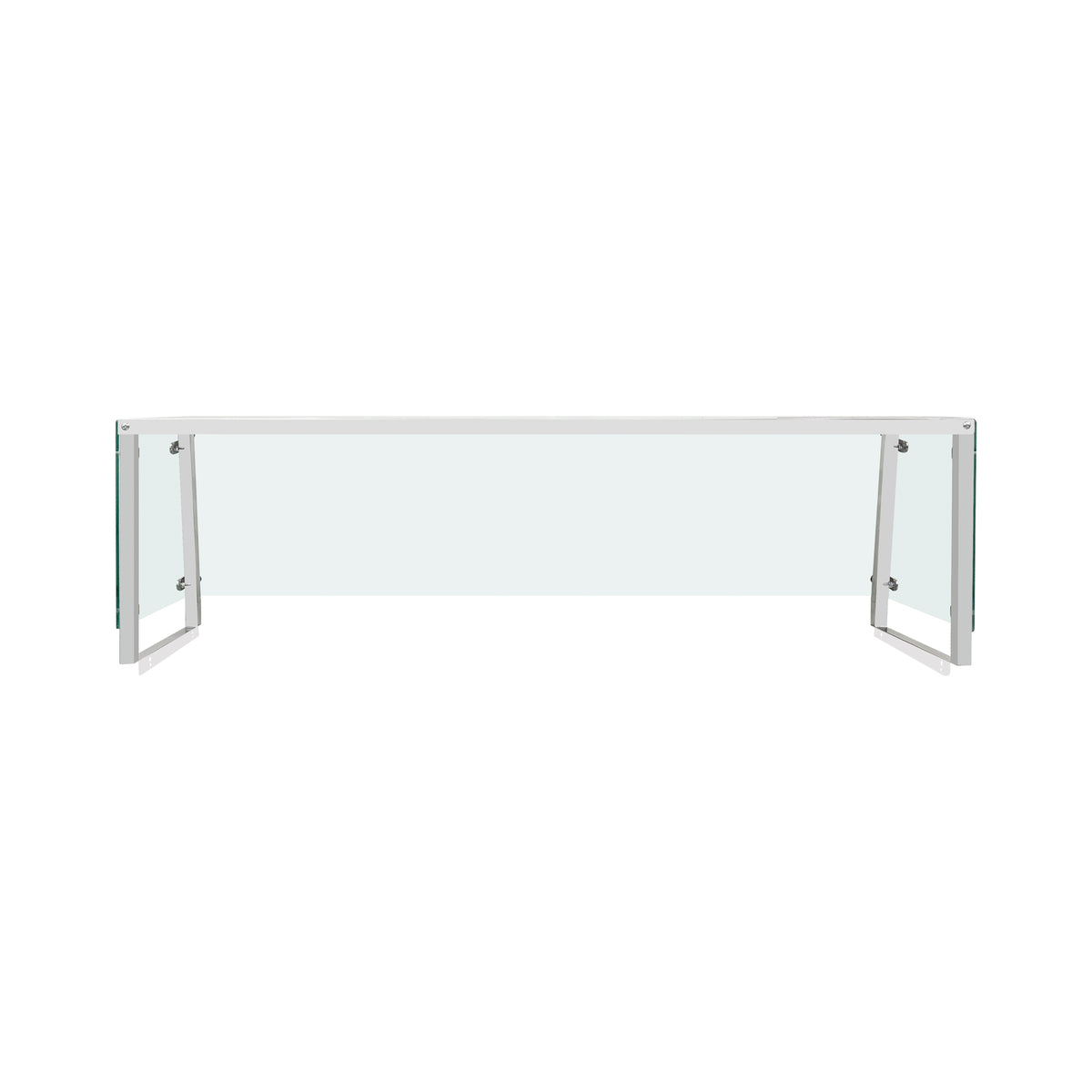 Flamaster FLM-ST4-OSG Trapezoid Sneeze Guard for 4-Pan Steam Table