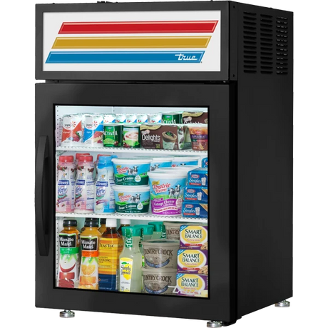 True GDM-05-HC~FGD01 24" Black Refrigerated Glass Door Merchandiser