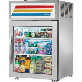 True GDM-05-S-HC~FGD01 24" Stainless Steel Refrigerated Glass Door Merchandiser