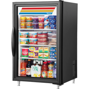 True GDM-07-HC~TSL01 24 1/8" Black Refrigerated Glass Door Merchandiser