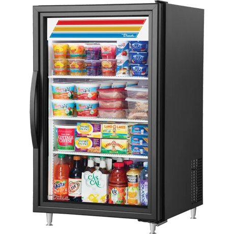 True GDM-07-HC~TSL01 24 1/8" Black Refrigerated Glass Door Merchandiser