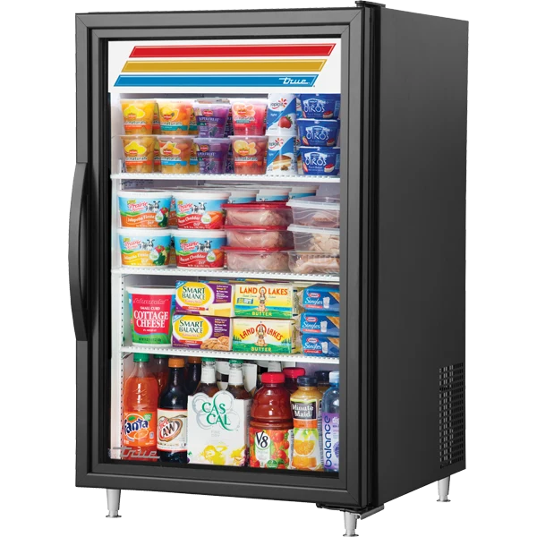 True GDM-07-HC~TSL01 24 1/8" Black Refrigerated Glass Door Merchandiser