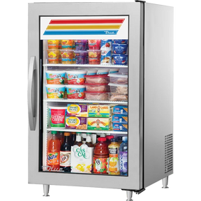 True GDM-07-S-HC~FGD01 24 1/8" Stainless Steel Refrigerated Glass Door Merchandiser