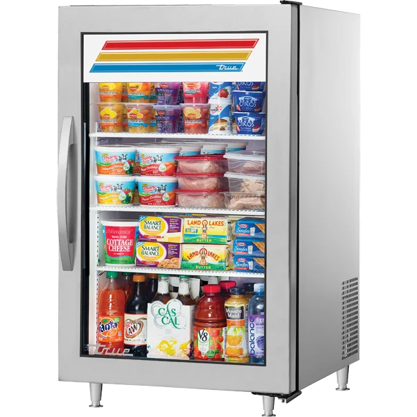 True GDM-07-S-HC~FGD01 24 1/8" Stainless Steel Refrigerated Glass Door Merchandiser