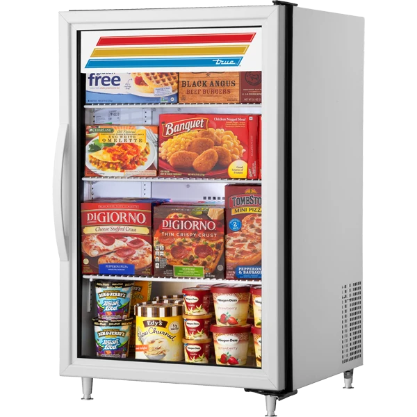 True GDM-07F-HC~TSL01 24 1/8" Black Glass Door Merchandiser Freezer