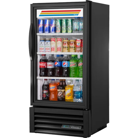 True GDM-08-HC~TSL01 23 1/2" Black Refrigerated Glass Door Merchandiser