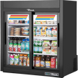 True GDM-09-SQ-HC-LD 36" Black Refrigerated Glass Door Merchandiser