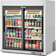 True GDM-09-SQ-S-HC-LD 36" Stainless Steel Refrigerated Glass Door Merchandiser