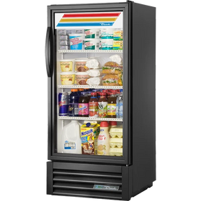 True GDM-10-HC~TSL01 24 7/8" Black Refrigerated Glass Door Merchandiser