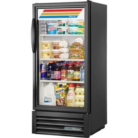 True GDM-10-HC~TSL01 24 7/8" Black Refrigerated Glass Door Merchandiser