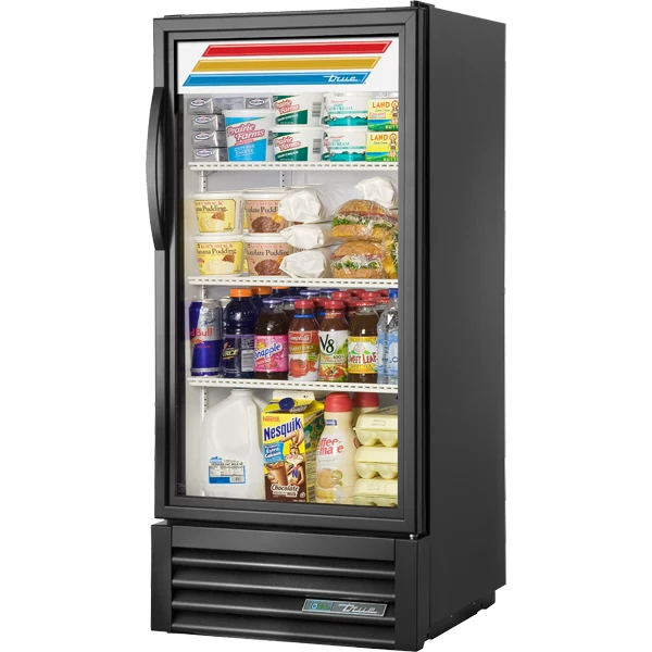 True GDM-10-HC~TSL01 24 7/8" Black Refrigerated Glass Door Merchandiser