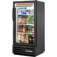 True GDM-10PT-HC~TSL01 24 7/8" Black Pass-Thru Refrigerated Glass Door Merchandiser
