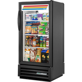 True GDM-10PT-HC~TSL01 24 7/8" Black Pass-Thru Refrigerated Glass Door Merchandiser