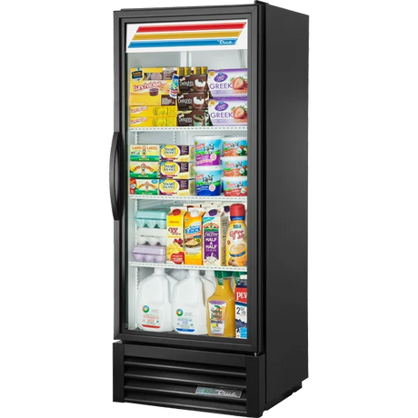 True GDM-12-HC~TSL01 Black Refrigerated Glass Door Merchandiser