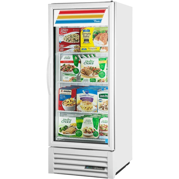 True GDM-12F-HC~TSL01 Black Glass Door Merchandiser Freezer