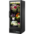 True GDM-12FC-HC~TSL01 Black Glass Door Floral Case Merchandiser
