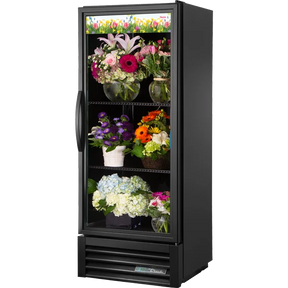 True GDM-12FC-HC~TSL01 Black Glass Door Floral Case Merchandiser