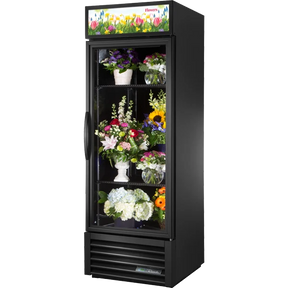 True GDM-23FC-HC~TSL01 Black Glass Door Floral Case Merchandiser