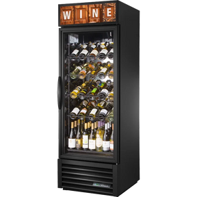 True GDM-23W-HC~TSL01 Black Glass Door Wine Merchandiser