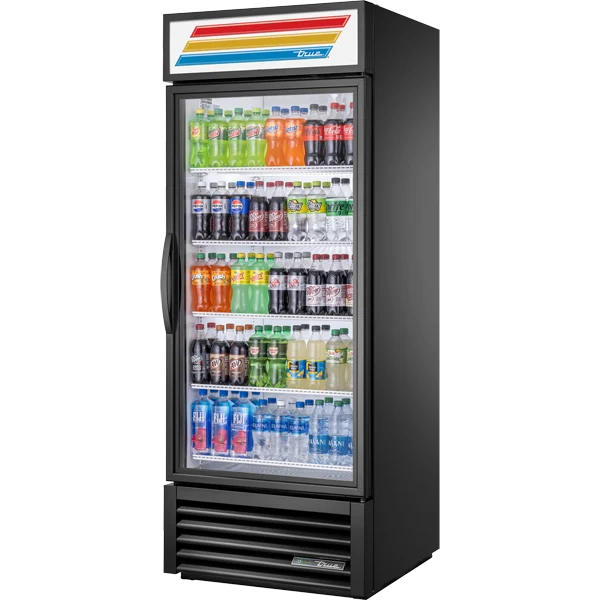 True GDM-26-HC~TSL01 Black Refrigerated Glass Door Merchandiser